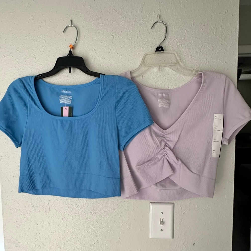 Wild Fable Blue and Lavender Crop Tops